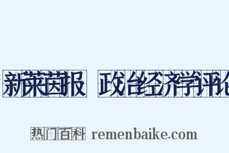 新莱茵报·政治经济学评论是什么意思的图片